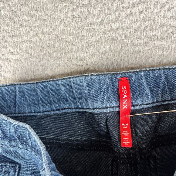 Spanx Jean-Ish Ankle Leggings Women M Skinny High Rise Denim Shaping 26 x 23 - Picture 5 of 11